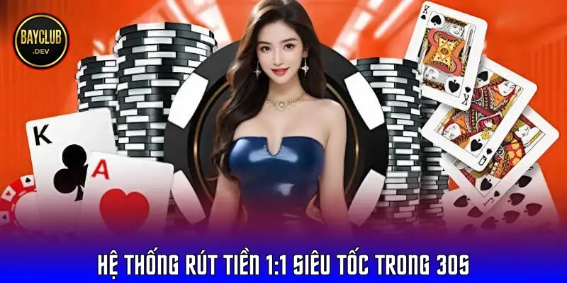 Hệ thống rút tiền 1:1 siêu tốc trong 30s